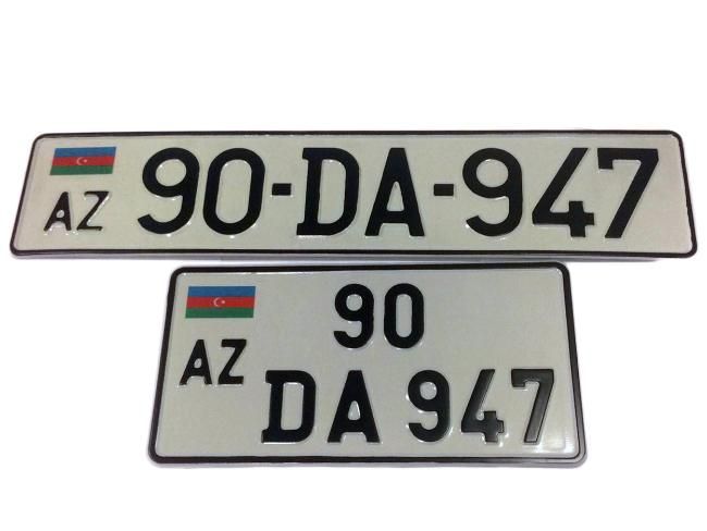 Комплект Азербайджанских номерных табличек на авто