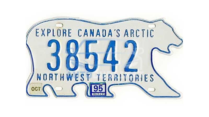 Дубликат номера для Канады в форме полярного медведя