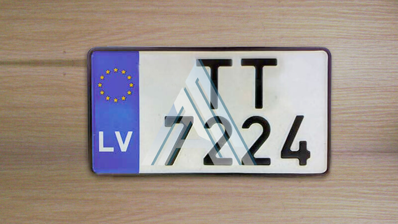 Регзнак для мотоциклов для Латвии