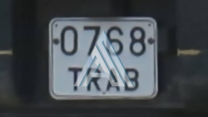 Номерной киргизский знак для спецтехники