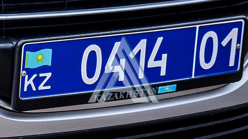 Номерной знак МВД на транспорт Казахстана